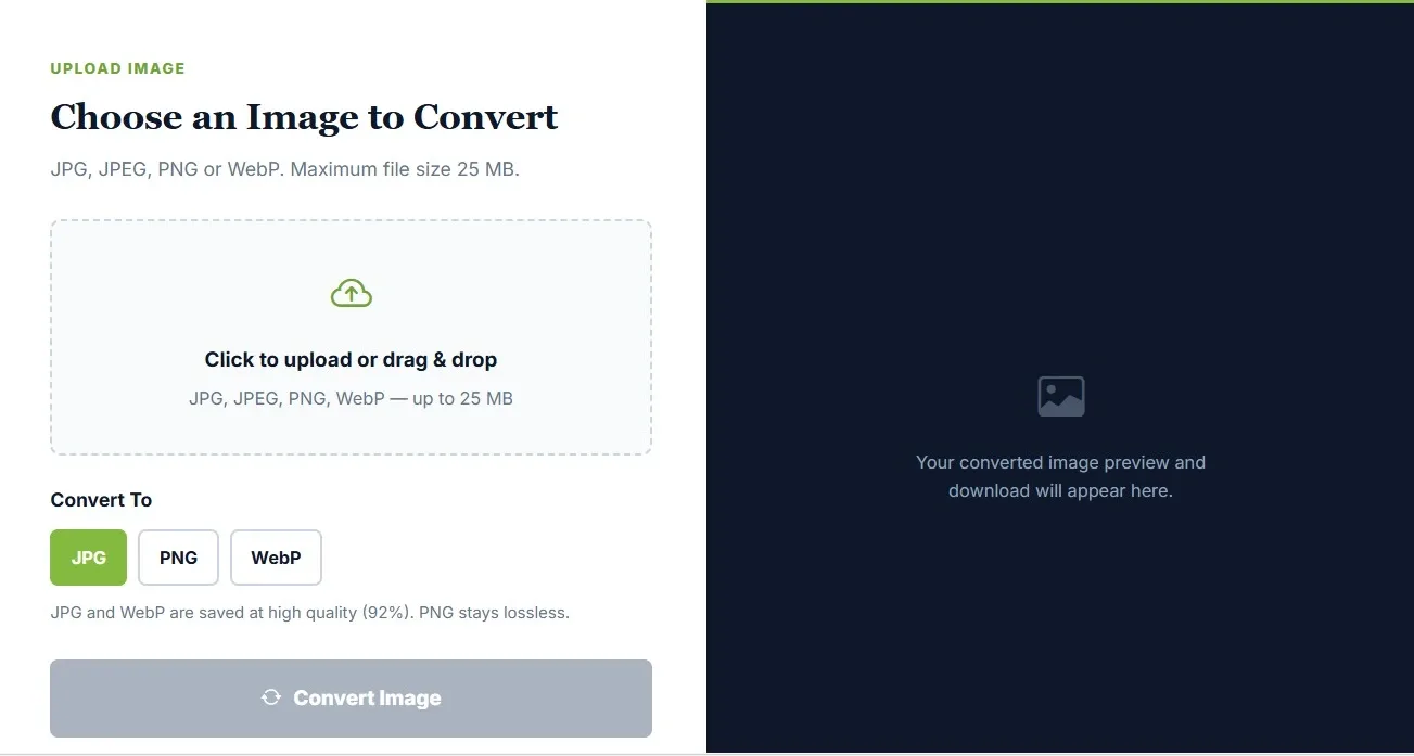 Free Image Converter: Convert JPG, PNG & WebP Online